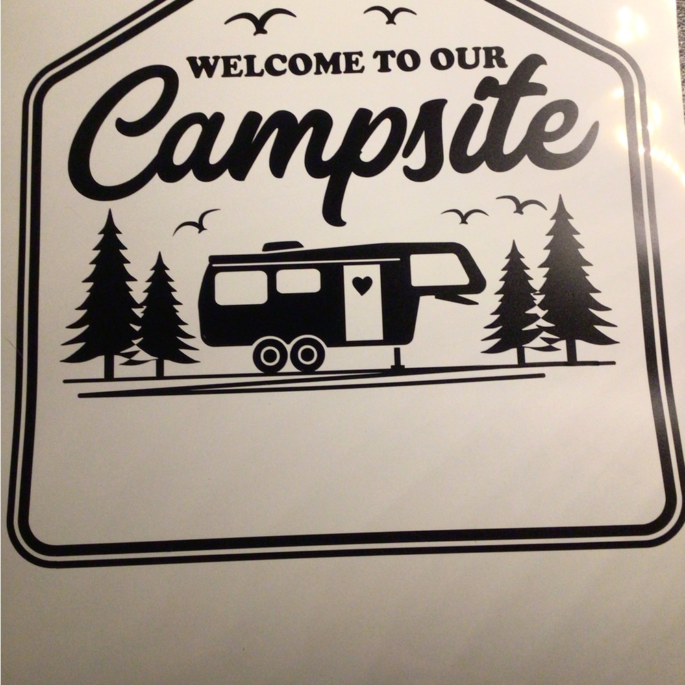 Welcome to Our Campsite Wall Decal